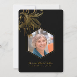  Lelies Gold Memorial Foto Dank u wel Bedankkaart