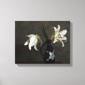 Lelies in een vaas gewikkeld canvas print (Voorkant)
