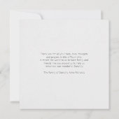  Lelies Licht Zilver Sympathie Memorial Kaart (Achterkant)