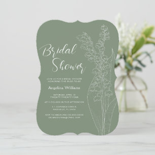 Lelies van de vallei Bridal Shower Invitation Kaart