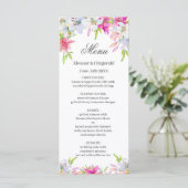 Lelies Waterverf Wedding Menu (Staand voorkant)