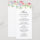 Lelies Waterverf Wedding Menu (Voorkant / Achterkant)