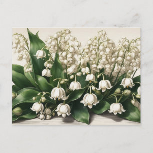 Lelietje-van-dalen bloemen feestdagenkaart