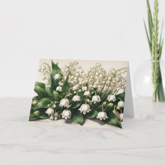 Lelietje-van-dalen bloemen kaart