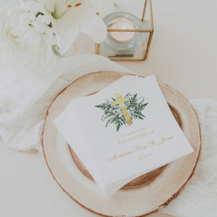 Lelietje-van-dalen Bloemendoop Christening Servet