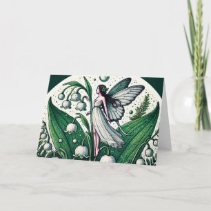 Lelietje-van-dalen fee illustratie Lente       Kaart