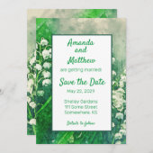 Lelietje-van-dalen gepersonaliseerd save the date (Voorkant / Achterkant)