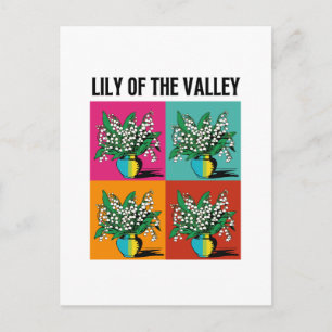 Lelietje-van-dalen Mei Geboortemaand Bloem Pop Art Briefkaart