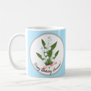 Lelietje-van-dalen, retro koffiemok