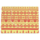 Lelijk Abstract kerstpatroon Groot Cadeauzakje (Voorkant)