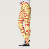 Lelijk Abstract kerstpatroon Leggings (Links)
