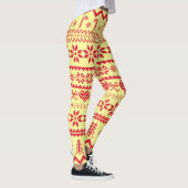 Lelijk Abstract kerstpatroon Leggings (Rechts)