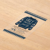 Lelijk Blauw Kersttrui Vakantie Party Acryl Uitnodigingen (Laagn)