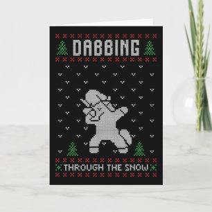 Lelijk Kerstmis Xmas Cadeau Dabbing Eenhoorn Kaart