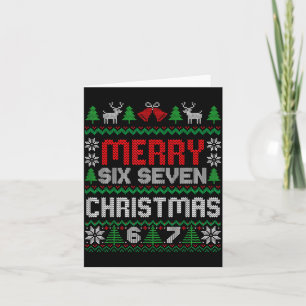 Lelijk Kerstsweater 67 Zes Zeven 6 7 Meme Grappig Kaart