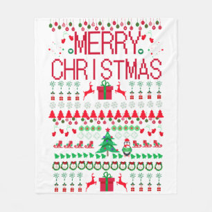 Lelijk Kersttrui Patroon Super Zacht Fleece Deken