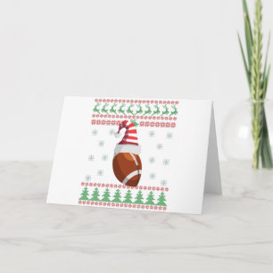 Lelijk Kersttrui Rugby Sportliefhebbers Cadeau Kaart