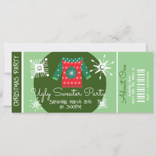 Lelijk T-shirt Kerstkantoor Ticket Feest Kaart