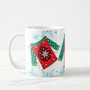 Lelijk Trui Sneeuwvlokken Patroon Koffiemok