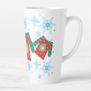 Lelijk Trui Sneeuwvlokken Patroon Latte Mok