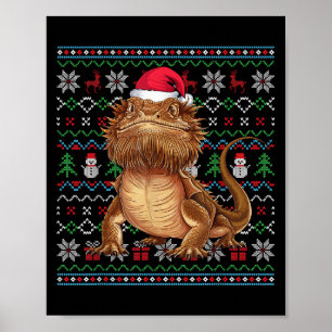 Lelijke Baarddraag Liefhebbers Kerstmuts Santa Chr Poster