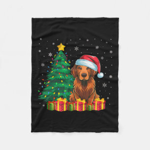Lelijke Chesapeake Bay Retriever Santa Hat Xmas Li Fleece Deken