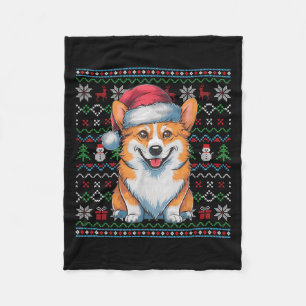 Lelijke Corgi Hondenliefhebbers Xmas Trui Santa Ch Fleece Deken