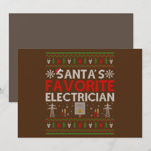 Lelijke elektricien Kerstcadeau Sinterklaas houdt Kaart