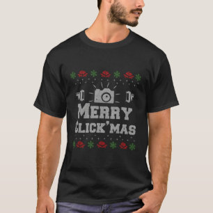 Lelijke fotocamera voor kerst t-shirt