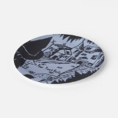 lelijke heks knarled hand spookt huis halloween papieren bordje (Gekanteld)