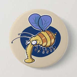 lelijke hommel grappige cartoon ronde button 7,6 cm
