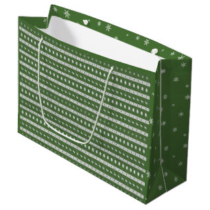 Lelijke Kerst Chic Groene Gift Bag Groot Cadeauzakje