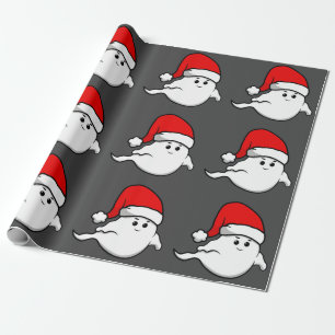 lelijke kerst geest santa claus spooky creepy cadeaupapier