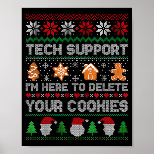 Lelijke Kerst Grappige Tech Ondersteuning Hier Om Poster