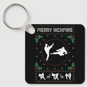 Lelijke Kerst Karate Jiu Jitsu Martial Art Merry Sleutelhanger
