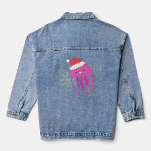 lelijke kerst kwal santa sneeuwvlok denim jacket