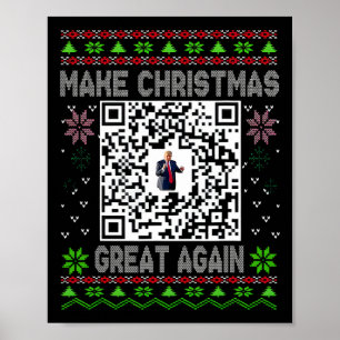Lelijke Kerst Morsige Qr President Trump Dans Code Poster