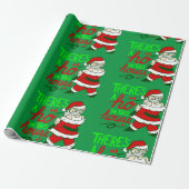 lelijke kerst santa claus ho huis cadeaupapier (Uitgerold)