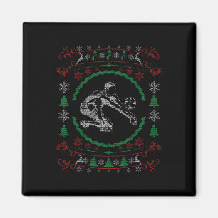 Lelijke Kerst Stijl Volleybal Grappige Kerstmis Magneet