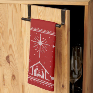 Lelijke Kerst Sweater Kerststal Kerstmis Christeli Theedoek