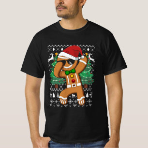 Lelijke kerst trui Dabbing Gingerbread Man San T-shirt
