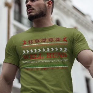Lelijke kerst trui grappig goed gehangen kous t-shirt