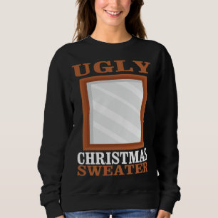 Lelijke kerst trui met spiegel Graphic Funny X