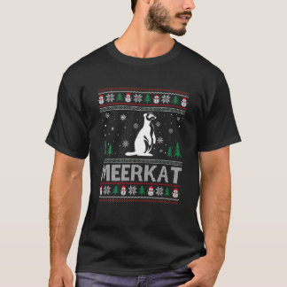 Lelijke kerst trui ontwerp grappige merkat lelijk  t-shirt