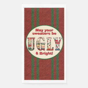 Lelijke kerst trui papier servet