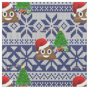 lelijke kerst trui poop emoji stof