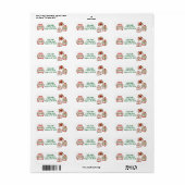 Lelijke kerst trui retour adres label (Full Sheet)