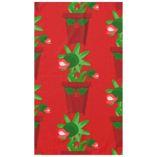 Lelijke kerst Venus Flytrap Holly Tafelkleed (Voorkant)