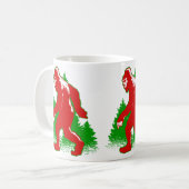 lelijke kerstbeker yeti koffiemok (Voorkant links)