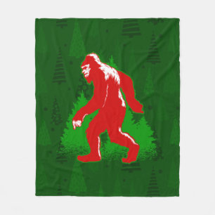 lelijke kerstbomen met grote voet yeti ' s fleece deken